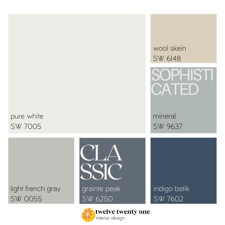 several different shades of gray and white with the words, paint colors, and names