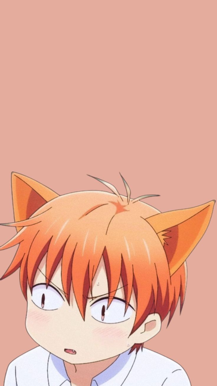 an anime character with orange hair wearing a white shirt