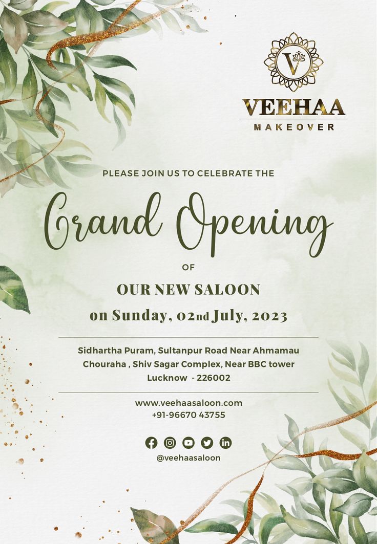 an advertisement for the grand opening of our new salon