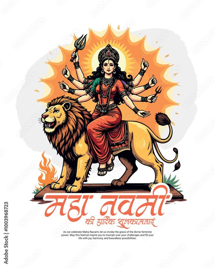 Durga Ashtami with Maa Durga Maha Navami Festival Celebration Social media Post banner template, Maha Saptami, Ram Navami, Dussehra Stock Vector | Adobe Stock Navratri Post, Maha Saptami, Durga Puja Greetings, Maha Navami, Durga Ashtami, Ram Navami, Digital Banner, Cultural Festival, Festival Inspiration