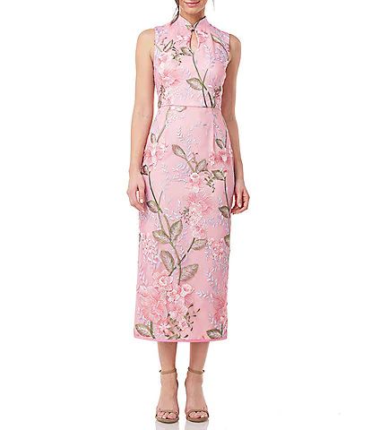 Women's Dresses & Gowns | Dillard's Spring High Neck Dress With Side Slits, Spring High-neck Dress With Side Slits, Spring High Neck Midi Dress, High Neck Midi Dress For Spring, Spring Midi Dress With Side Slits, Knee-length, Spring High Neck Maxi Dress With Side Slits, Spring Pink Maxi Dress With Side Slits, Pink Maxi Dress With Side Slits For Spring, Spring Formal Dresses With Side Slits