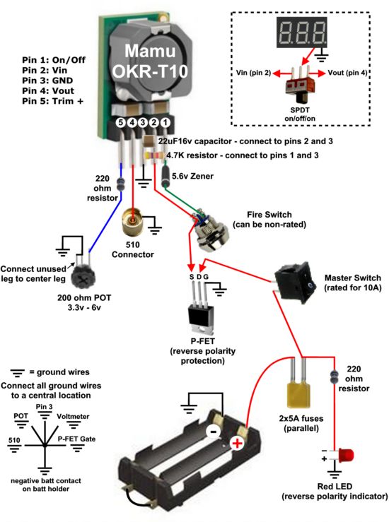 an electronic device is shown with instructions for the wiring and parts to use in this project