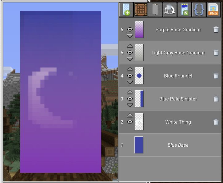 an image of a purple background in minecraft