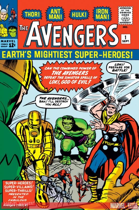 an old comic book cover with the avengerss