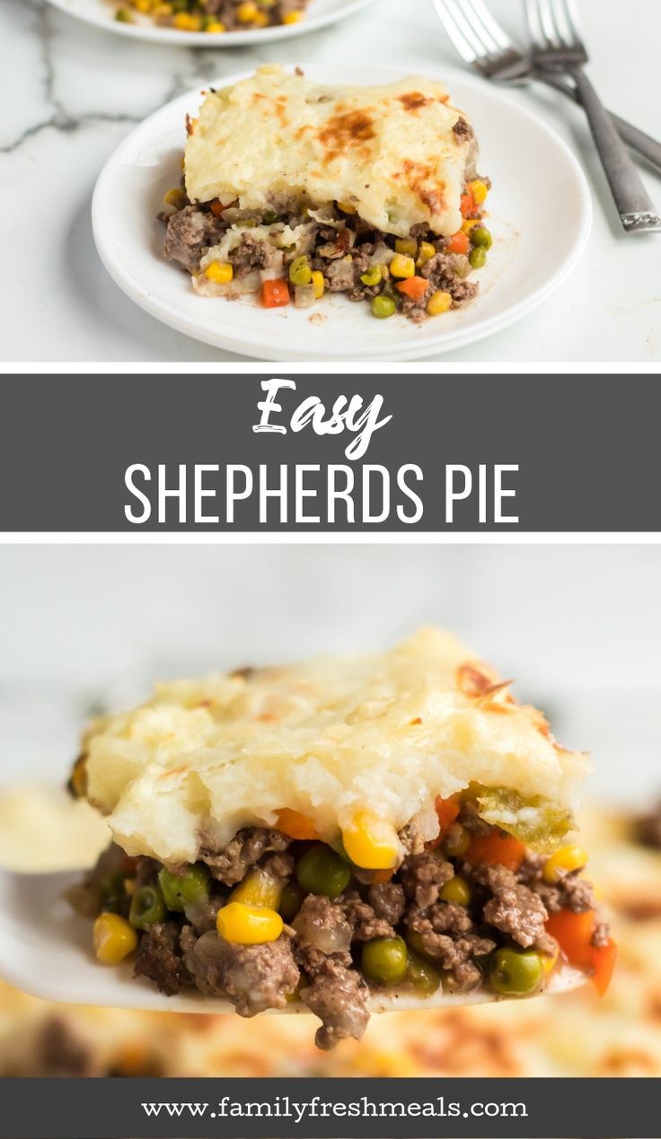 easy shepherd's pie recipe with peas and corn