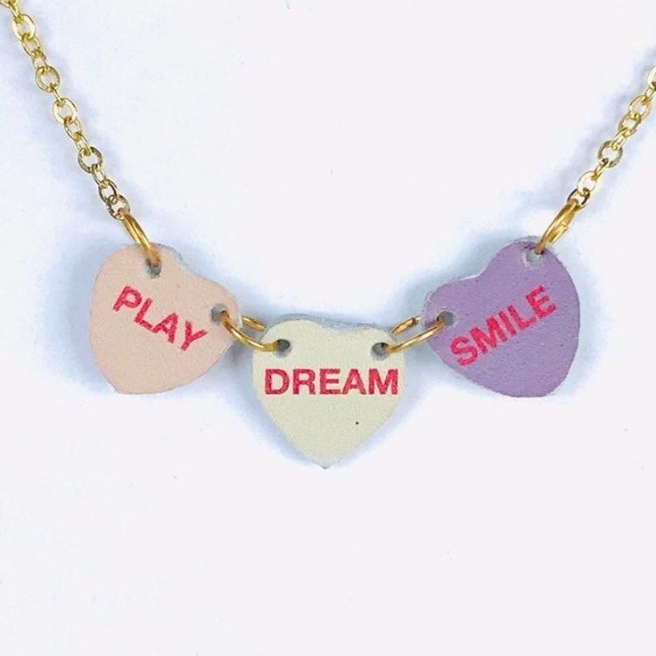 Candy heart necklace on 18” chain. You can’t eat this necklace but at least it won’t leave your neck sticky. Cute Heart Pendant Charm Necklace For Best Friend, Cute Personalized Heart Necklaces, Personalized Heart-shaped Cute Necklace, Fun Heart Charm Jewelry For Gifts, Fun Heart Charm Jewelry For Gift, Fun Jewelry With Heart Charm For Gifts, Fun Heart Beads Jewelry As Gift, Trendy Nickel-free Heart Necklaces, Trendy Nickel-free Heart Shaped Necklaces