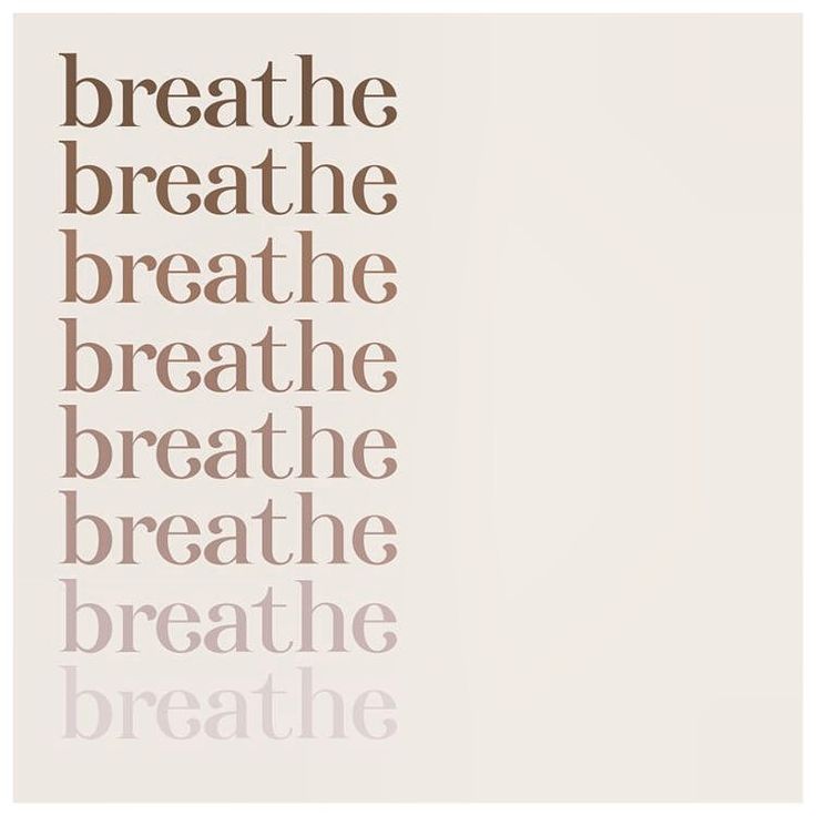 the words breathe and breathe are arranged in different font styles on a white background with grey accents