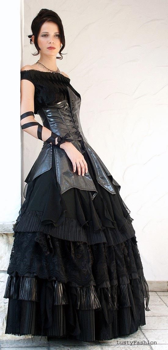 Positively Punk Wedding Theme Punk Wedding Dresses, Leather Wedding Dress, Gothic Prom Dress, Black Wedding Dress Gothic, Punk Wedding, Black Wedding Gowns, Black Ball Gown, Gothic Wedding Dress, Alternative Wedding Dresses