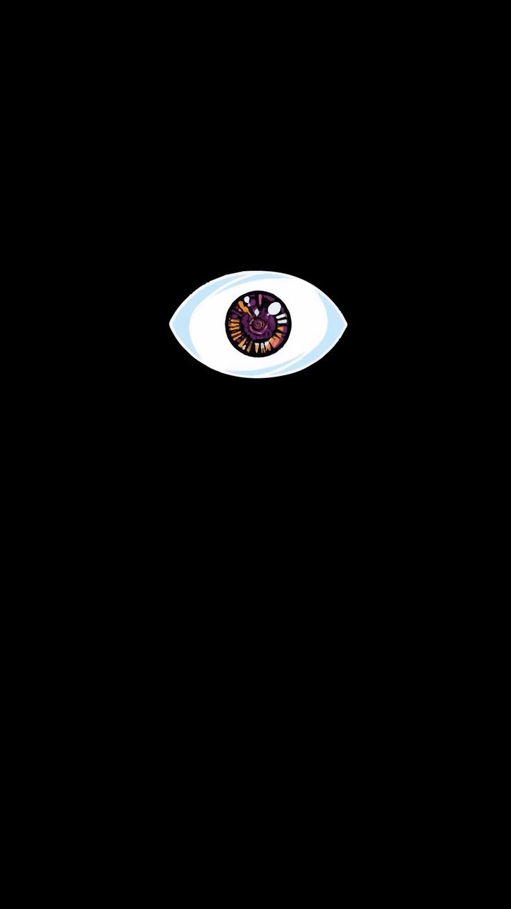 an eyeball is seen in the dark