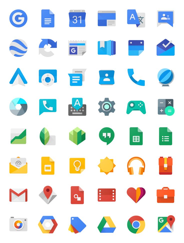 a large collection of colorful flat icons