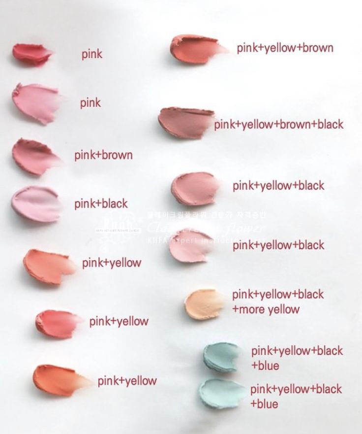 the different shades of pink and orange lipstick