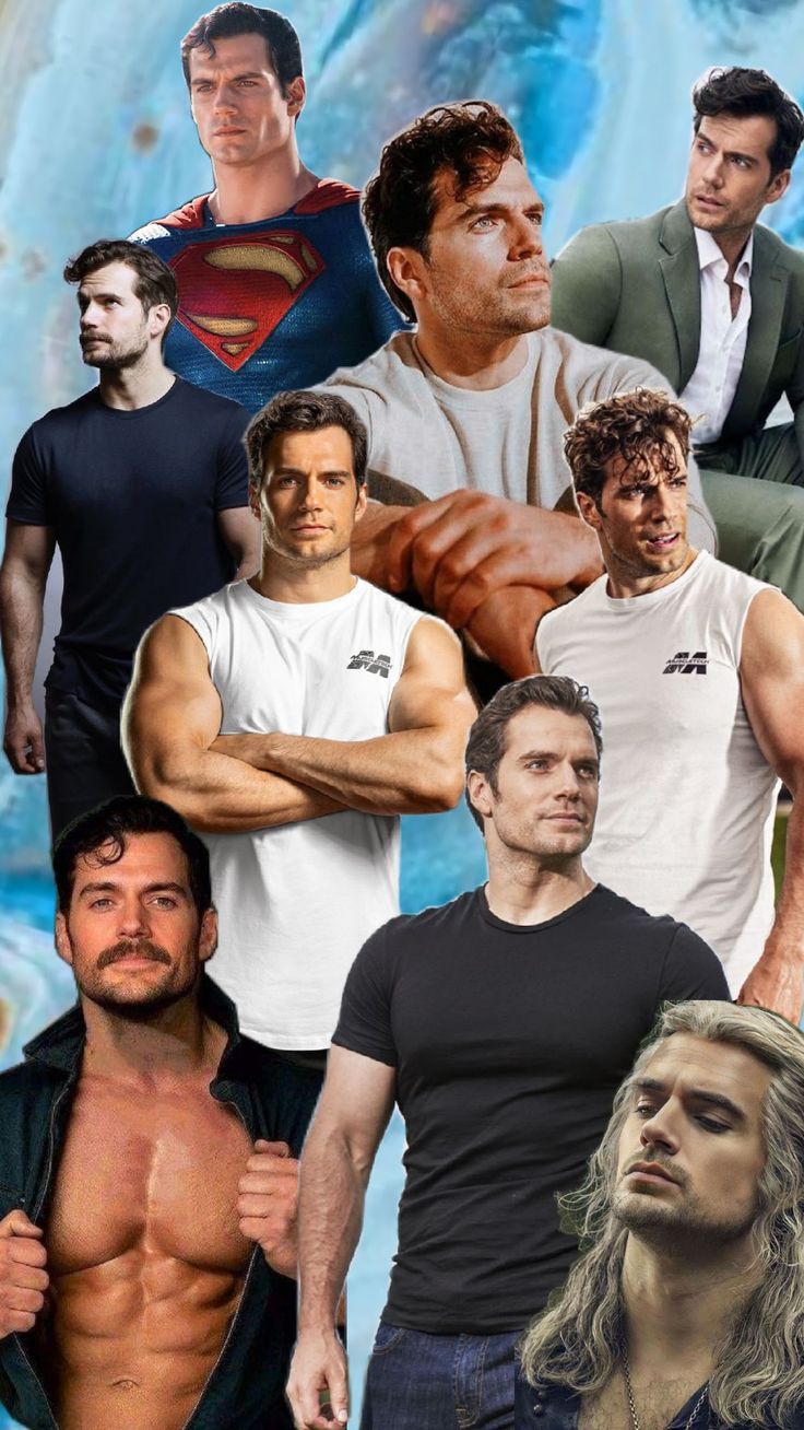 collage of men with different facial expressions and body shapes, including one man's face