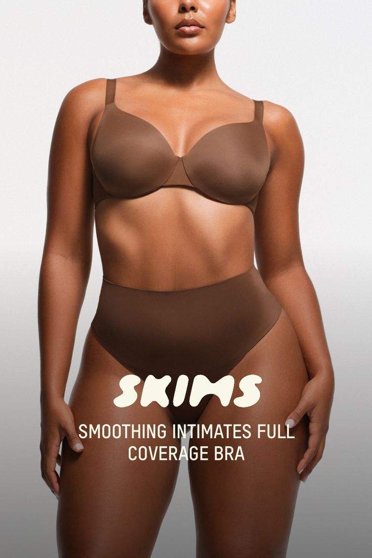 This solution has lightly lined foam pads for seamless support and wide wings that smooth your back and sides. Made from the softest microfiber fabric, this bra features a hidden cushioned underwire that won’t dig or pinch for all-day comfort. Features adjustable straps and a hook and eye back closure. Fits true to your SKIMS bra size. | SKIMS Full Coverage Bra | Medium Neutral | 38B | Smoothing Intimates Seamless Contoured Push-up Shapewear, Compressive Seamless Push-up Bra, Compressive Push-up Bra With Removable Pads, Full Coverage Shaping Nursing Bra, Supportive Fitted Seamless Nursing Bra, Compressive Shapewear Bra With Removable Pads, Supportive Full Coverage Nursing Bra With Moderate Coverage, Stretch Underwire Nursing Bra With Moderate Coverage, Full Coverage Fitted Bra With Removable Pads