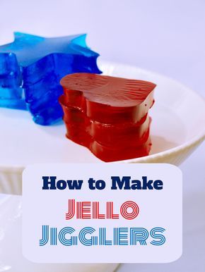 jelly jellies on a white plate with the words how to make in blue and red