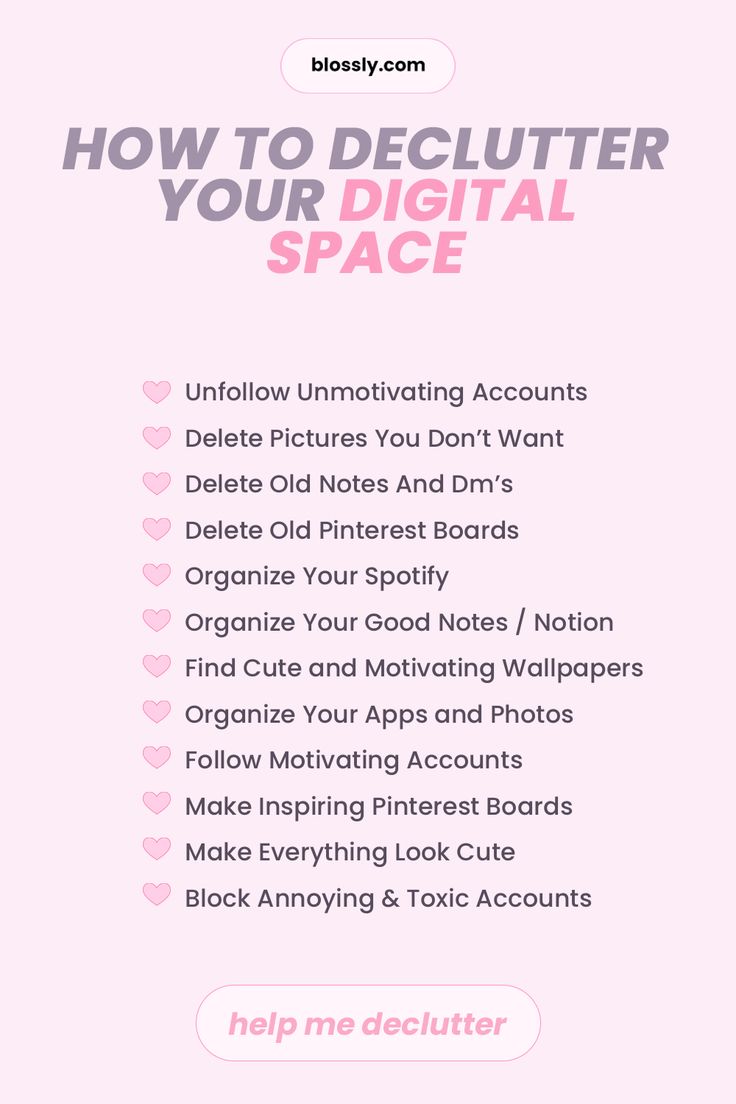 Day 17: Declutter Your Digital Space | The Blossom Challenge – Blossly Digital Declutter Challenge, Social Media Declutter, Decluttering Aesthetic, My Space Aesthetic, Digital Declutter, Focus Studying, Improve Life, Corporate Baddie, Declutter Challenge