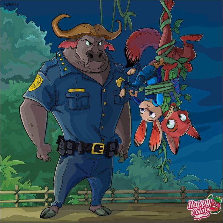 a cartoon character is standing in front of some fish