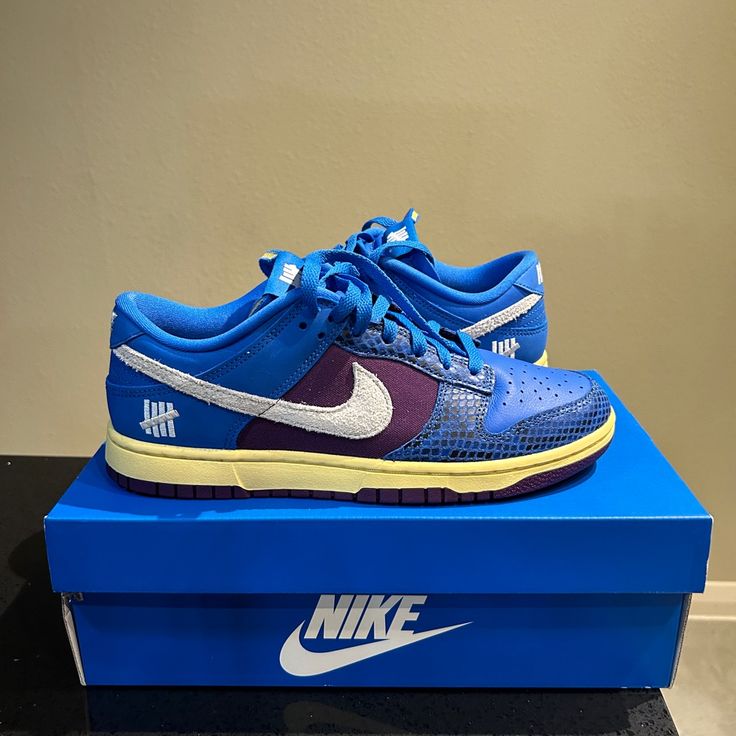 Nike Undefeated Dunk Low Sp '5 On It' | Blue I Men's Size 8.5 Dunks Royal Blue, Nike Undefeated, Nike Dunk Low University Blue, Nike Dunk Low Industrial Blue Sashiko, Nike Dunk Undefeated, Dunks Industrial Blue, Black High Top Sneakers, Nike Zoom Pegasus, Nike Air Presto