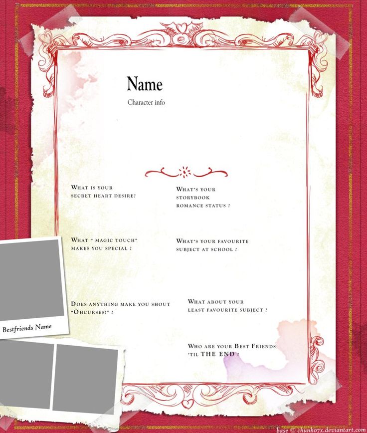 a red and white menu with two pictures on it