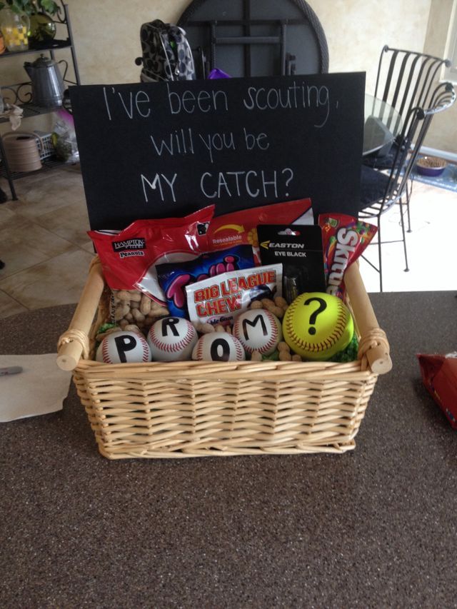 a basket filled with sports balls and snacks