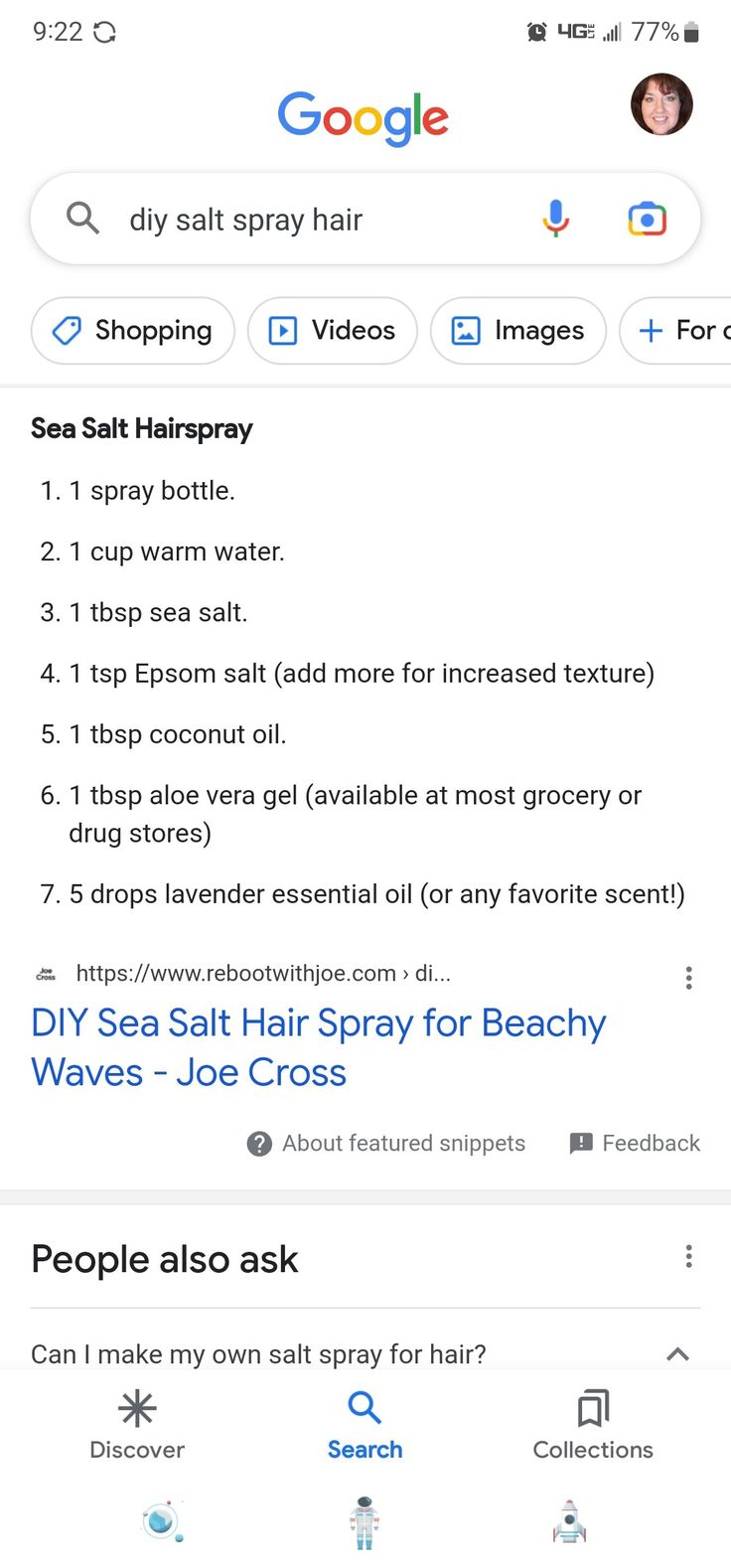 Sea Salt Water For Hair, How To Make Salt Water Spray For Hair, Salt Water Hair Spray Diy, Salt Water Hair Spray, Diy Salt Spray, Salt Water Hair, Salt Spray For Hair, Wavy Hair Diy, Salt Spray Hair