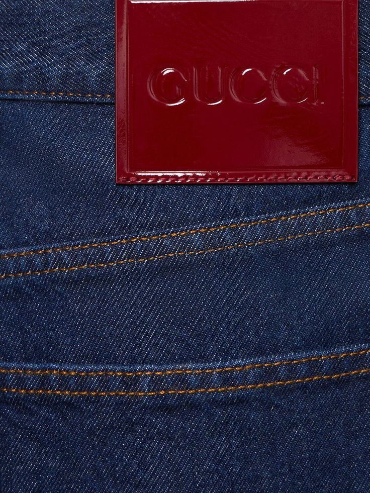 Gucci Blue Straight Leg Jeans, Gucci Casual Blue Jeans, Casual Blue Gucci Jeans, Gucci Straight Leg Jeans With Five Pockets, Luxury Blue Jeans, Gucci Ancora, Gucci Jeans, Tag Jeans, Gucci Logo