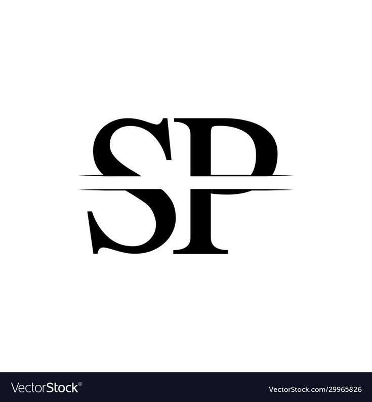 the letter s and p is made up of black letters