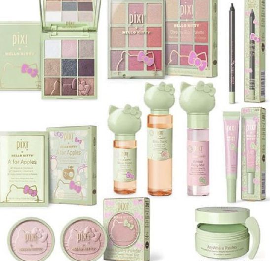 Hello Kitty X Pixi, Hello Kitty Pixi Makeup, Pixie Hello Kitty, Essence Hello Kitty, Hello Kitty Makeup Products, Pixie Cosmetics, Hello Kitty Make-up, Pixi Cosmetics, Hello Kitty Accesorios