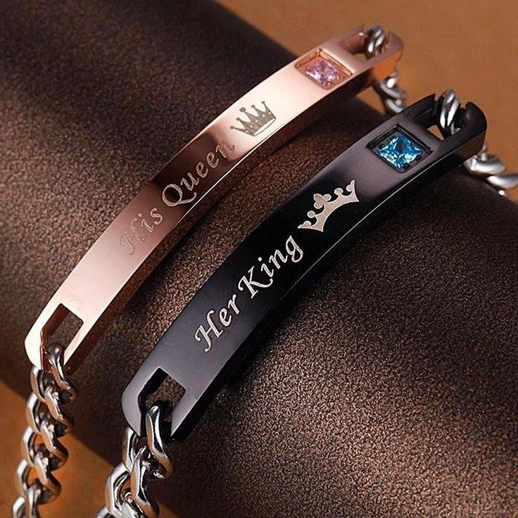 Her King His Queen Set Of Both Stainless Steel Bangle Bracelet For Valentine's Day, Black Stainless Steel Bracelet For Valentine's Day, Black Stainless Steel Bracelets For Valentine's Day, Promise Bracelets For Valentine's Day In Stainless Steel, Couples' Bracelet Jewelry For Valentine's Day, Couples Bracelet Jewelry For Valentine's Day, Couples Jewelry For Valentine's Day Anniversary, Valentine's Day Promise Bracelets In Stainless Steel, Valentine's Day Promise Bracelet In Stainless Steel