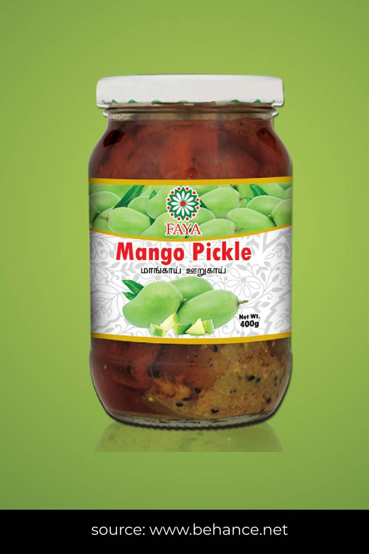 pickle jar label design idea Pickle Label Design, Jar Label Design, Mango Pickle, Pickle Jar, Pickle Jars, Fresh Image, Jar Labels, Packaging Solutions, Label Design