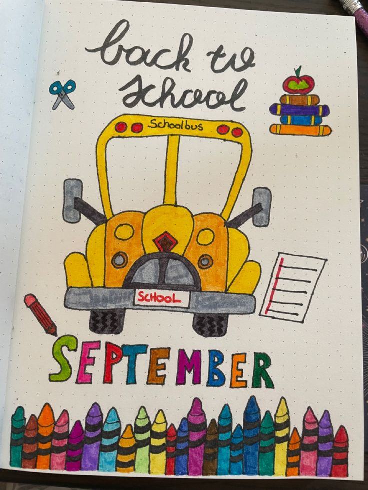 the back to school coloring book is open