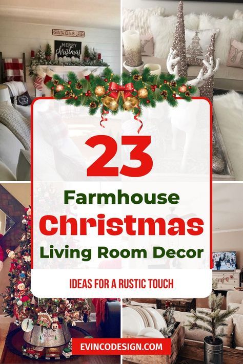 farmhouse christmas living room decor ideas