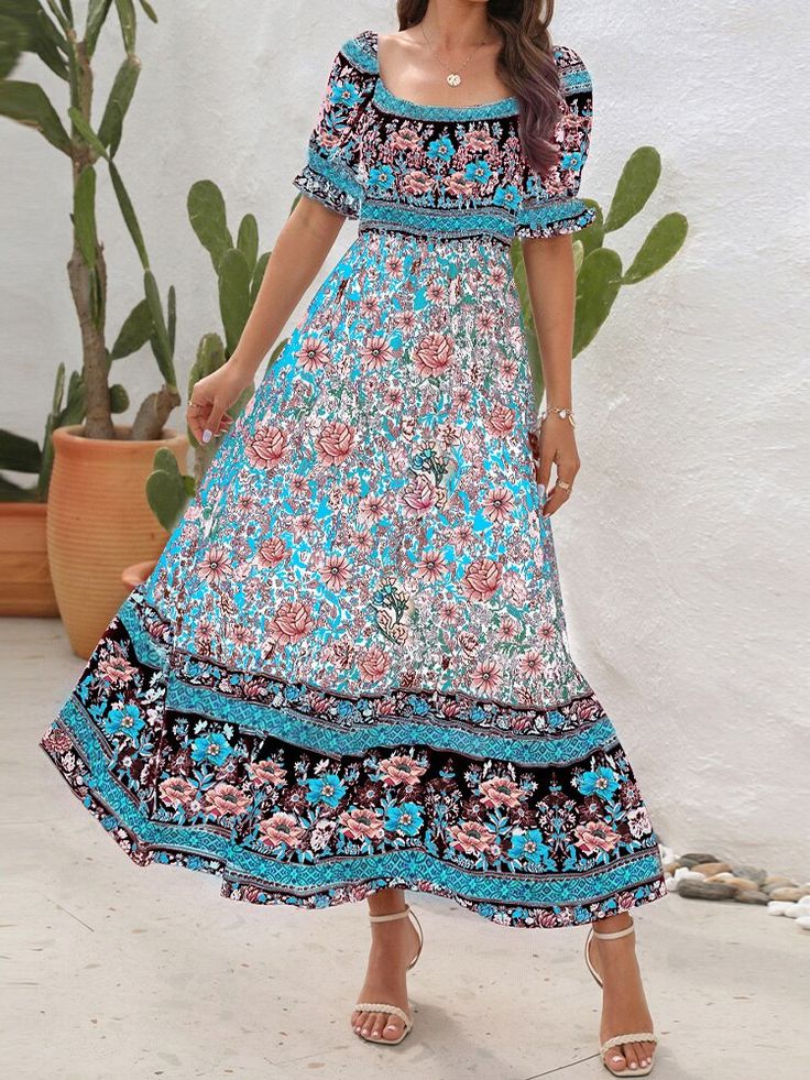 This Dress is fashionable for every occasion. the dress is made-to-order by professional tailors. You can choose from 50 colors, Regular sizes 2 to 16 and plus sizes 14w to 26W. Custom size is also available.. The product details: Age: Ages 25-35 Years Old, bohemian casual summer dresses: bohemian casual summer dresses, boho maxi dresses: boho maxi dresses, cheap casual women dresses: cheap casual women dresses, Closure Type: Pullover, Decoration: Printing, Dresses Length: Ankle-Length, Elastici Summer A-line Maxi Dress For Beach Season, Printed A-line Sundress For Beach, Bohemian A-line Maxi Dress For Beach Season, Blue A-line Maxi Dress For Summer, Blue V-neck Dresses For Beach Party, Bohemian A-line Beach Maxi Dress, Blue Sundress For Garden Party And Beach Season, Turquoise Spring Sundress Maxi Dress, Printed Flowy Dress For Vacation