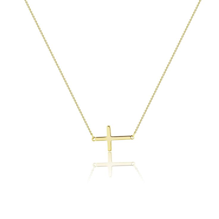 The dainty cross pendant necklace is a timeless classic that every woman needs in her jewelry collection. This necklace is the perfect accessory for any outfit, adding a touch of elegance and sophistication. The adjustable length allows for a personalized fit, ensuring comfort throughout the day. Crafted from high-qual Minimalist Clavicle Chain Necklace With Cross Pendant, Elegant Cross Charm Necklace For Everyday, Minimalist Cross Necklace For Everyday, Minimalist Cross Necklace With Clavicle Chain, Classic Clavicle Chain Necklace With Cross Pendant, Classic Cross Pendant Clavicle Necklace, Elegant Adjustable Cross Necklace, Classic Cross Clavicle Chain Necklace, Simple Yellow Gold Cross Necklace