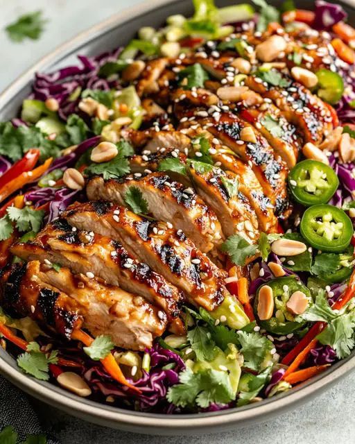 a bowl filled with meat and vegetables on top of a table