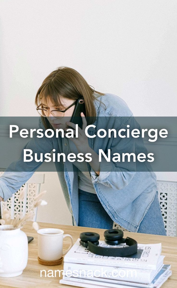 a woman sitting at a table talking on her cell phone with the caption personal conclave business names