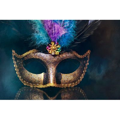 Artist quality canvas. Patented warp-resistant construction with a solid mat board backing. UV and fade-resistant archival inks. Easy to hang; hardware included. Handcrafted in the USA. Ebern Designs Size: 8" H x 12" W x 1.25" D | Ebern Designs Masquerade Venetian Carnival Mask | 8" H x 12" W x 1.25" D | Wayfair | Home Decor Venetian Carnival Masks, Venetian Carnival, Carnival Mask, Mask Painting, Paintings On Canvas, Carnival Masks, Masks Masquerade, Masquerade Mask, Mat Board