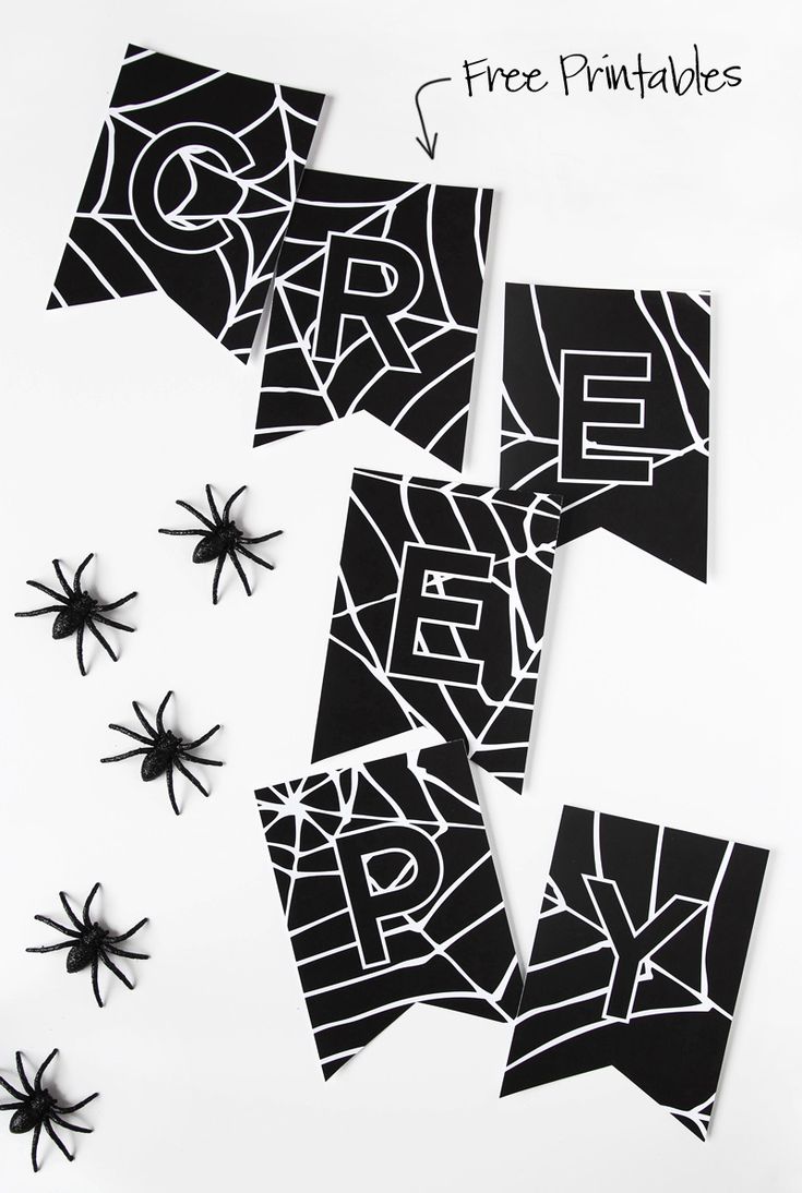 some black and white paper cut out to look like spider webs