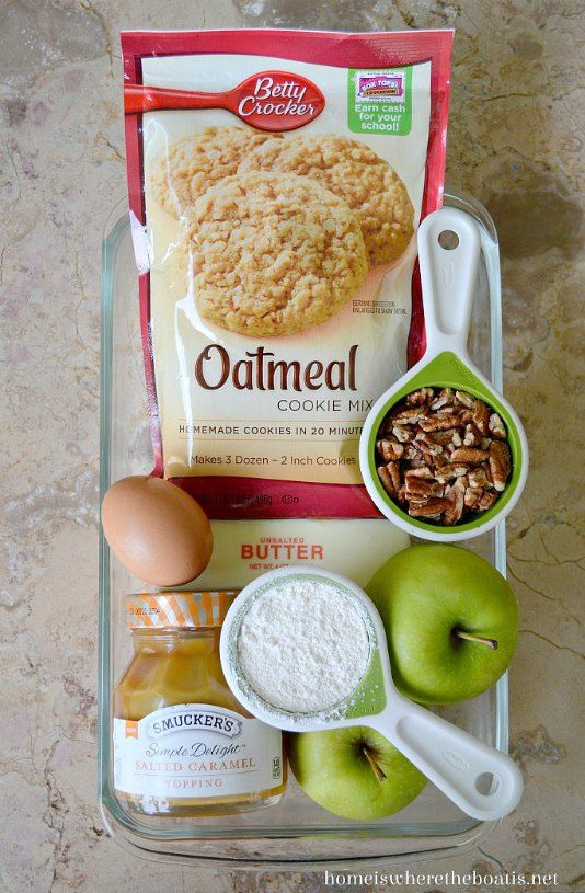 ingredients for an oatmeal breakfast laid out on a tray