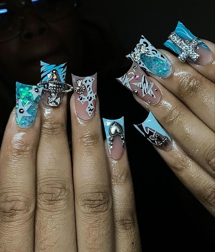 Big Nails, Nails Board, Junk Nails, Girly Acrylic, Punk Nails, Duck Nails, Hard Nails, Colored Acrylic, Colored Acrylic Nails