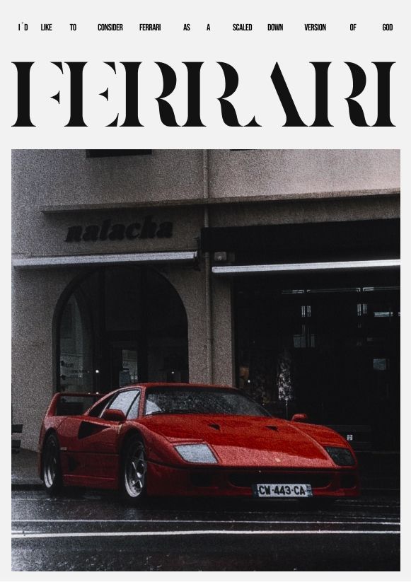 a red sports car parked in front of a building