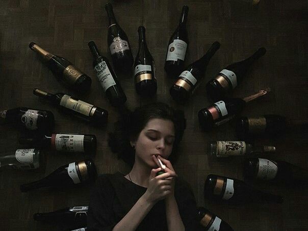 On The Floor, The Floor, A Woman, Wine