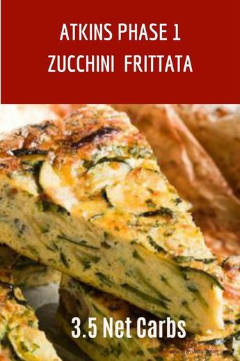 Atkins Recipes Phase 1, Atkins Phase 1, Cooking Zucchini, The Atkins Diet, Atkins Diet Recipes Phase 1, Atkins Diet Plan, Zucchini Frittata, Carb Cycling Diet, How To Cook Zucchini