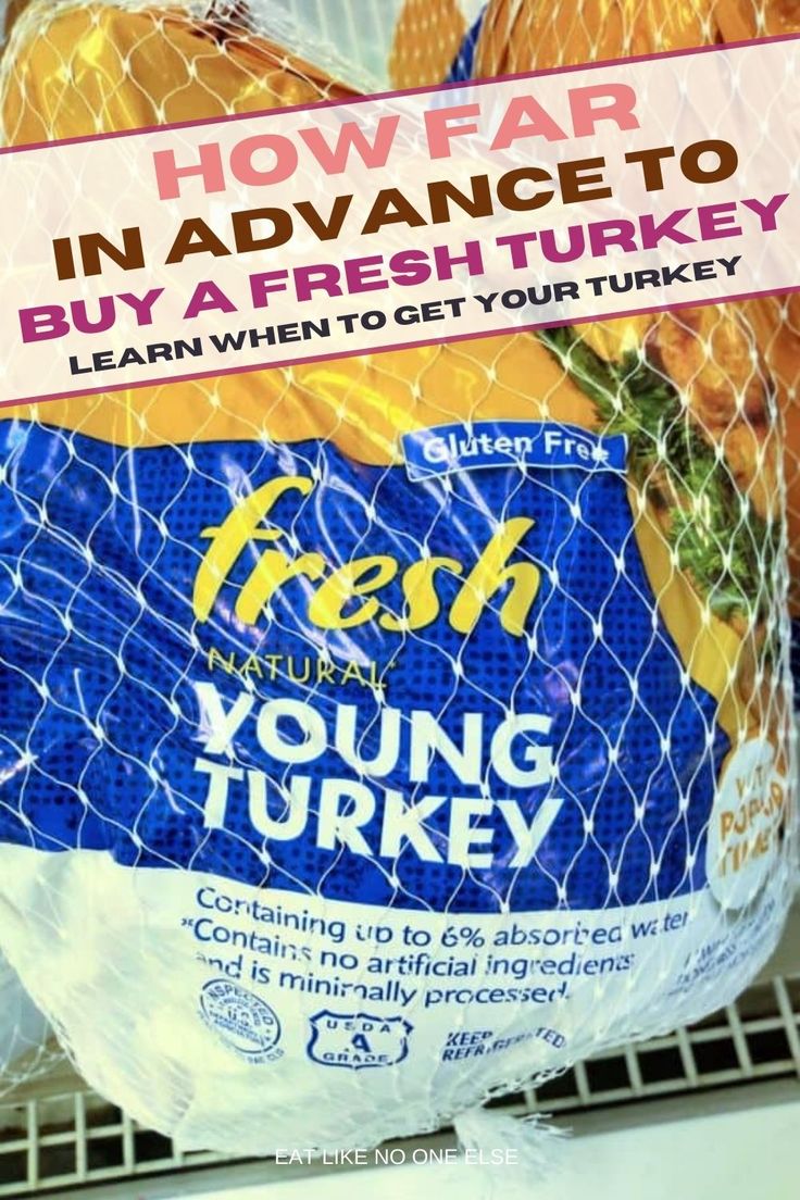 a bag of fresh young turkey sitting on top of a shelf