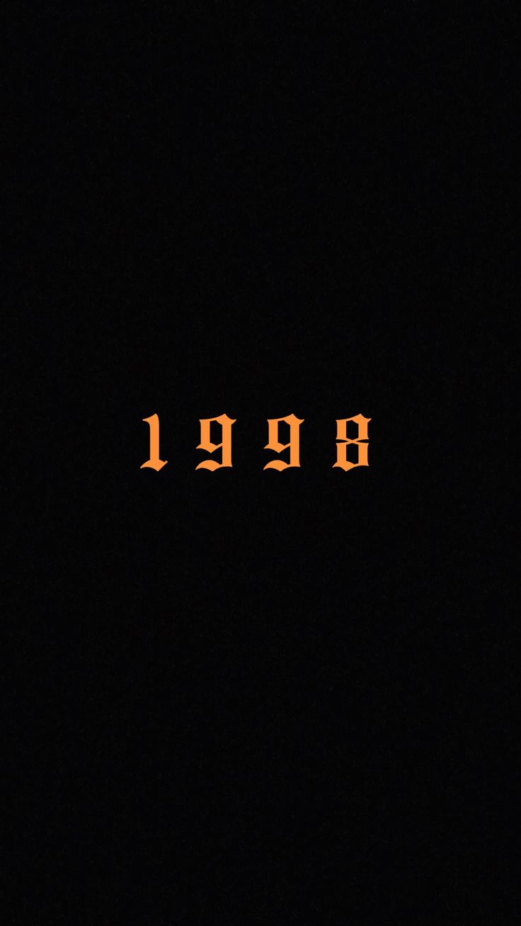 an image of the word 1994 written in orange on a black background with small letters