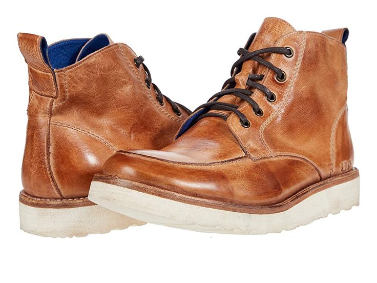 Bed Stu Lincoln - Men's Shoes : Tan Rustic : Dressed up or down, this lace-up Bed Stu Lincoln boot boasts a rugged leather upper with worn-in details for a lived-in look. Soft leather linings. Cushioned leather stationary insole. Synthetic sole. Imported. Measurements: Weight: 1 lb 2 oz Product measurements were taken using size 11, width M. Please note that measurements may vary by size. Weight of footwear is based on a single item, not a pair. Lace-up Leather Moto Boots With Leather Sole, Fall Chukka Boots With Moc Toe And Reinforced Heel, Fall Chukka Boots With Reinforced Heel And Moc Toe, Fall Boots With Reinforced Heel And Plain Toe, Casual Lace-up Boots With Reinforced Heel And Moc Toe, Winter Lace-up Moc Toe Boots With Reinforced Heel, High-top Lace-up Boots With Stitched Sole, Workwear Ankle-high Boots With Removable Insole, Ankle-high Boots With Removable Insole For Work