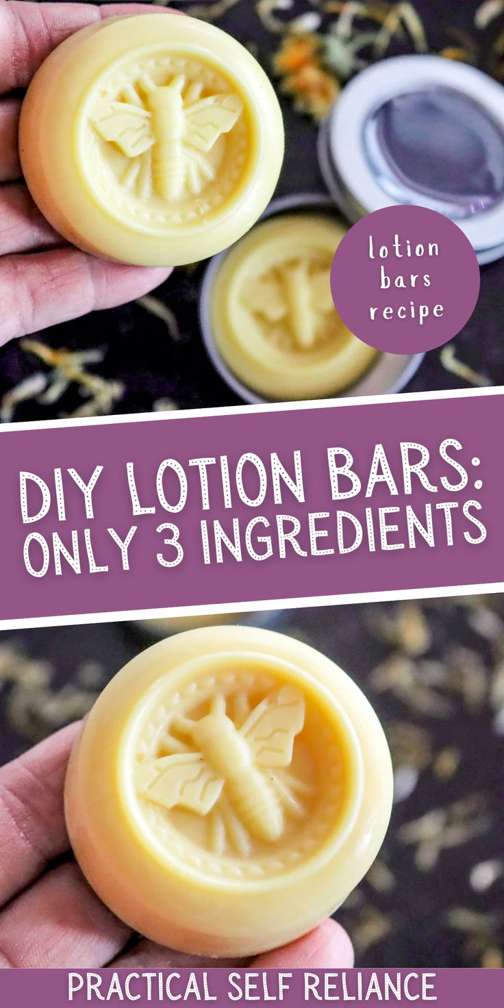 homemade lotion bars in a tin and diy lotion bars being held in a hand Diy Lotion Bars, Homemade Lotion Recipe, Lotion Bars Diy, Homemade Lotion Bars, Lotion Bars Recipe, Lotion Recipe, Diy Lotion, Homemade Lotion, Diy Body Care