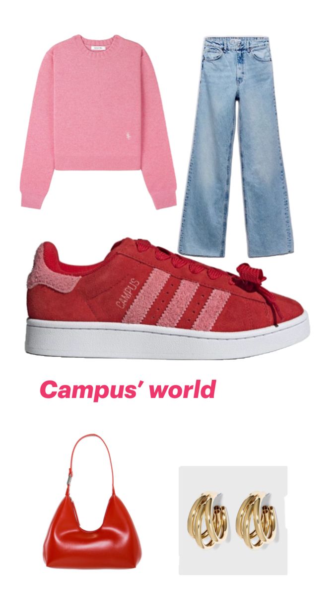 Adidas Campus Style Campus Style, Adidas Campus, Adidas, Red, Pink