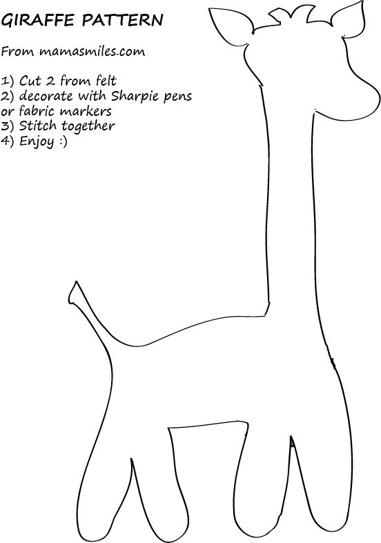 a giraffe pattern with instructions to make it look like the animal is standing