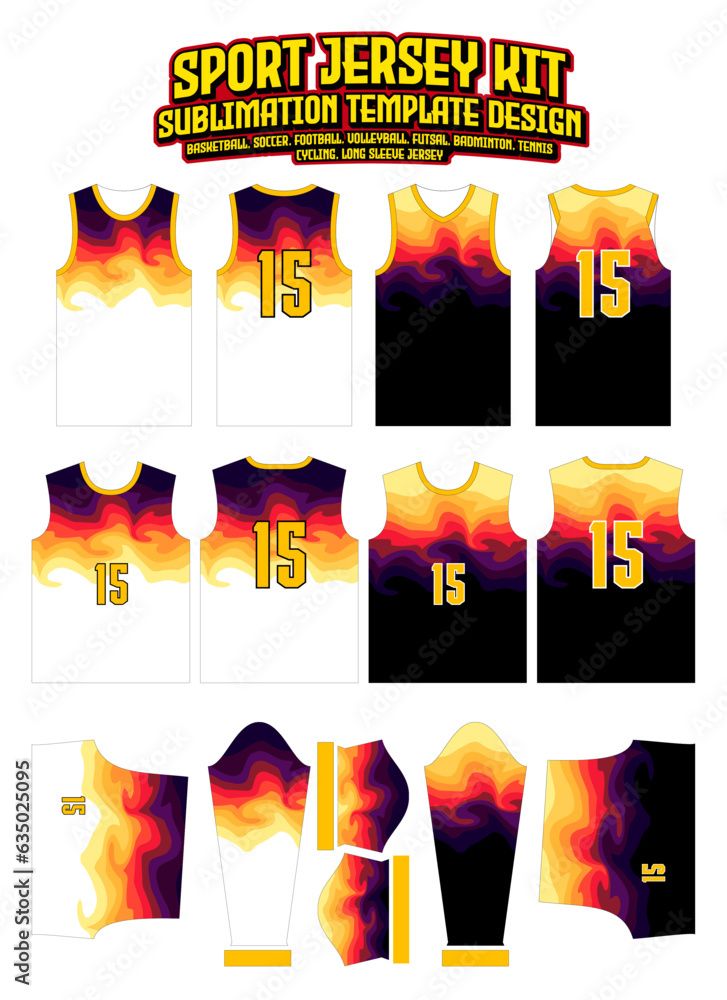 sports jersey templates with flames and numbers