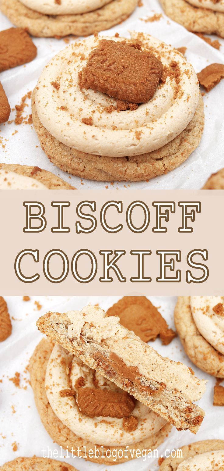 biscoff cookies with frosting Crumbl Cookie Copycat Mallow Creme, Best Crumbl Cookie Recipes, Crumbl Brookie Recipe, Cookie Butter Crumbl Cookies, Cookie With Frosting Recipes, Crumbl Cookie Copycat Biscoff, Copycat Crumbl Biscoff Cookies, Biscoff Crumble Recipe, Crumble Biscoff Cookie